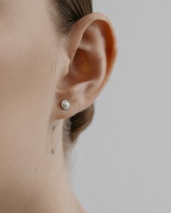 Серьги с жемчугом и микробриллиантами