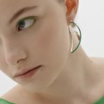 Серьги-обручи СВОБОДА green