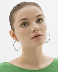 Серьги-обручи СВОБОДА green