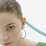 Пусеты СВОБОДА вертикальные green