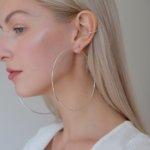 Серьги-обручи 9 см