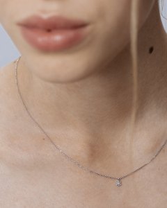 Подвеска-цветок из золота с микробриллиантами