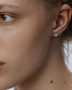 Серьги с жемчугом и микробриллиантами