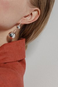 Моносерьга с шариками XL короткая