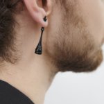 Моносерьга-джекет Король Black