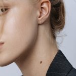Серьги-гвоздики с микробриллиантами