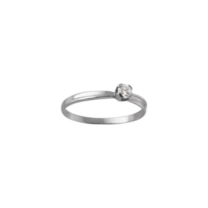 Кольцо с бриллиантом в кольце а-ля шелк