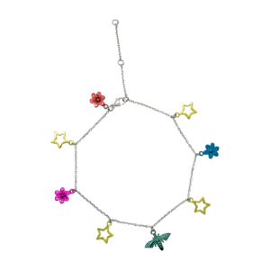 Анклет с цветными фигурками